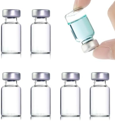 10 Pack 2ml Sealed Sample Glass Vials with Self Healing Injection Port