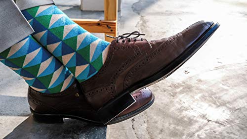 Image of Mint & Oak Printed Crew Socks For Men, Soft Cotton Calf Length Socks, Colorful Sock Gift For Men, Anti-Microbial & Odour Free, Funky Socks - Gift Box of 3
