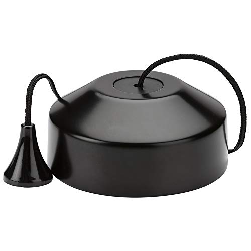 Image of FOXCUP 2 Way Matt Black Pull Cord Switch - 10A, 1.5M Long String, Compatible with Lighting, Fans, Heaters & Small Appliances