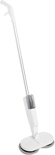 SUNGOOYUE Trapeador eléctrico inalámbrico, limpiador giratorio recargable por USB con recipiente de agua grande y luz LED para limpieza de suelos