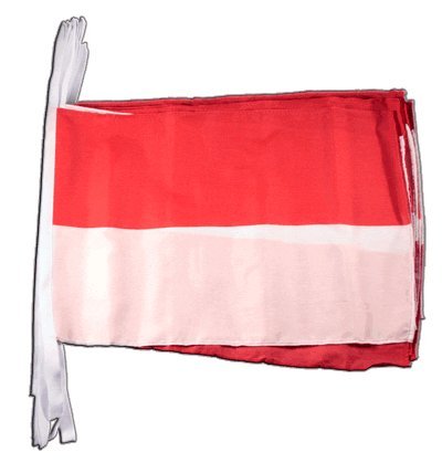 Guirlande Indonésie Digni de 8,9 m avec grands drapeaux indonésiens pour décoration extérieure