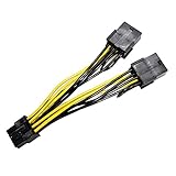 Jteyult 8Pin to Dual 8Pin(6+2) Power Cable GPU Power Cable for K80 M40 M60 P40 P100