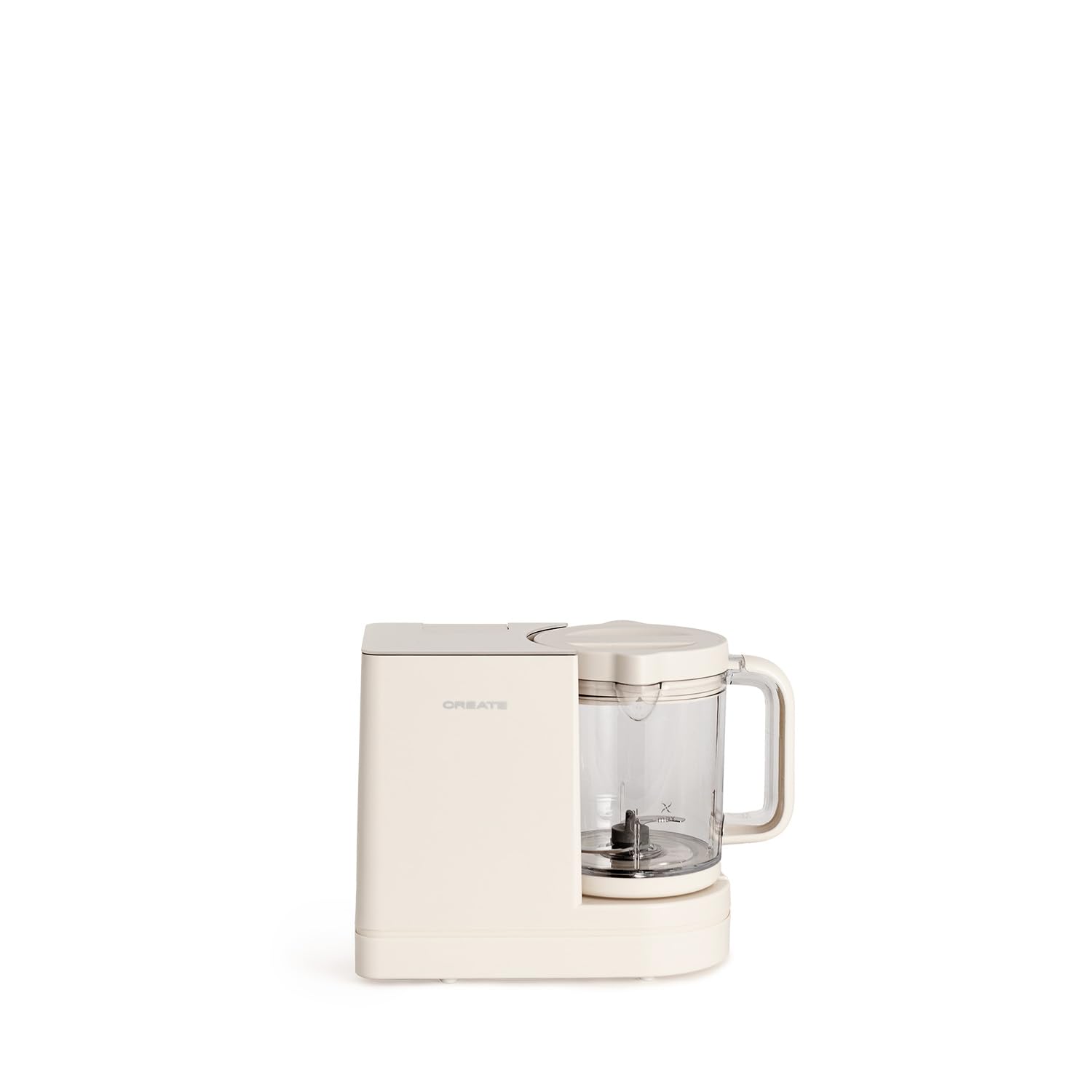 CREATE/BABY CHEFBOT/Robot de cocina esterilizador multifunción para bebés blanco roto/Libre de BPA, 6 funciones, programable, doble altura para biberones, 700W