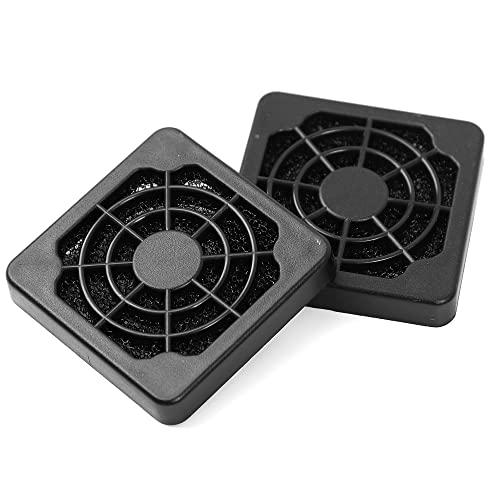 Uxcell 5 Pcs Computer Desktop Dust Proof Plastic Washable 4Cm Fan Shield Filter Black #TOP4