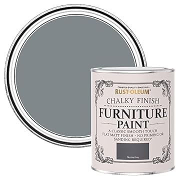 Rust-Oleum Grey Upcycled Furniture Paint in Chalky Finish - Marine Grey 750ml