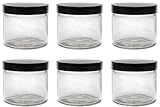 Lieferumfang : 6 Tiegel mit Deckel , inkl. 6 Etiketten zum Beschriften ( in der Farbe silber )