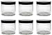 Produktbild Glas Tiegel Set 6 x 250 ml leere Cremetiegel mit Schraubverschluss inkl. Etiketten