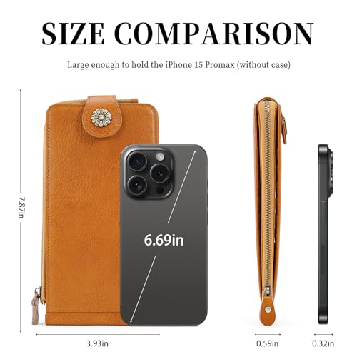 Wallet Women Genuine Leather RFID Blocking Wallets Bifold Credit Card Holder Organizer Zipper Slim Wallet For Women(yellow)3