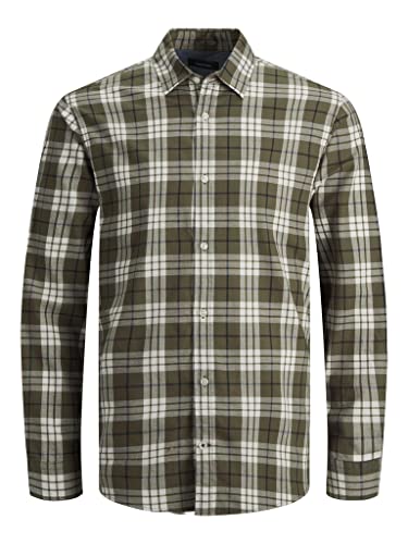 Jack & Jones Jjejason-Maglietta a Scacchi L/S SN