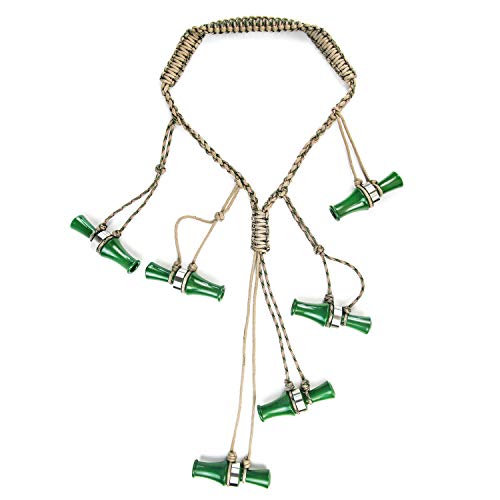 Guguluza Duck Call Lanyard With 550Lb Paracord Secures 5 Call - Adjustable Loops – Premium Military Grade Nylon Braided Game Call Lanyard For Goose Calls, Predator, Deer Or Dog Whistle (Khaki) #TOP2