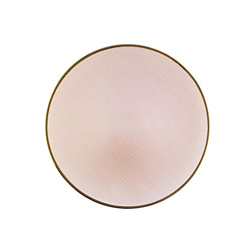 Chargeit By Jay Laurel Charger Plate 13” Decorative Glass Service Plate For Home, Professional Dining, Perfect For Upscale Events, Dinner Parties, Weddings, Banquets, Catering, 1 Piece, Pink #TOP21