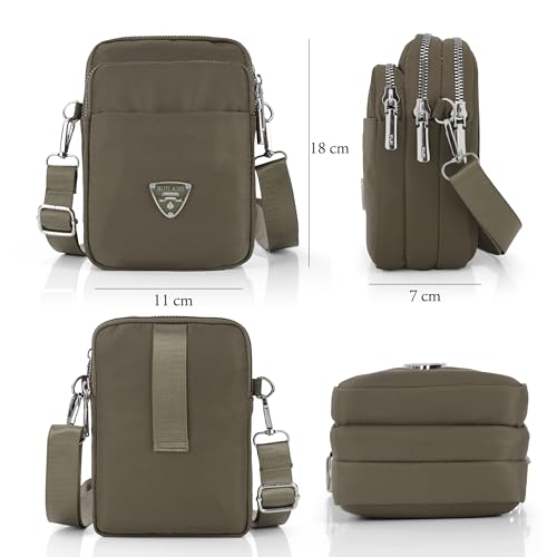 Image of J I Women's Small Cross-Body Phone Bag Stylish Mobile Cell Phone Holder Pocket Purse Wallet Sling Bag Mini Shoulder Bags