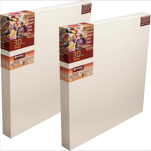 MASTERPIECE Z2DS-1319 3D Pro 2.5" Deep Sausalito Heavy Weight and Texture 14 oz Cotton Stretched Canvas 13" x 19" 2 Piece