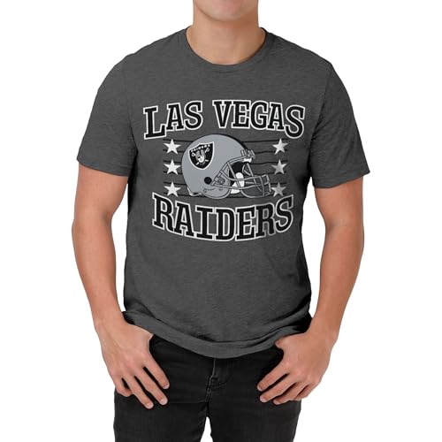 FOCO Las Vegas Raiders NFL Mens Gridiron Glory T-Shirt - Dark Heather Grey - S