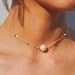 Produktbild Jovono zierliche perle anhänger halsketten mode perlen choker halskette kette schmuck für frauen und mädchen (gold)