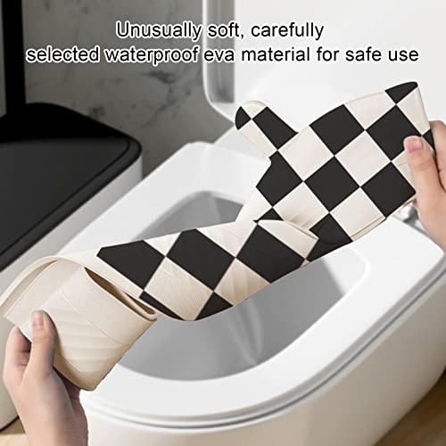 Hearthxy Wasserdichtes Toilettensitzkissen,Waschbarer WC-Sitzbezug - Waschbarer, wasserdichter Eva-Badsitzbezug mit Griff für EIN gemütliches Gefühl und Verdickung – Bild 6