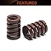 MroMax 10Pcs 3D Printer Die Spring 14mm OD 20mm Long Spiral Stamping Extra Heavy Load Compression Mould Die Spring Brown 3D Printer Spring Bottom Connect Leveling Compatible with 3D Printer Bed