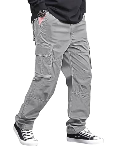 Vogaan Casual Solid Men's Loose Fit Drawstring Cargo Pants with M...