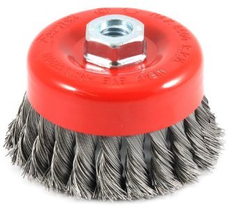 Forney 4 in. Dia. x 5/8 in. Knotted Steel Cup Brush 1 pc.