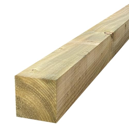 3x3 Wooden Fence Post 8ft 75mm Square Timber Garden Building Material