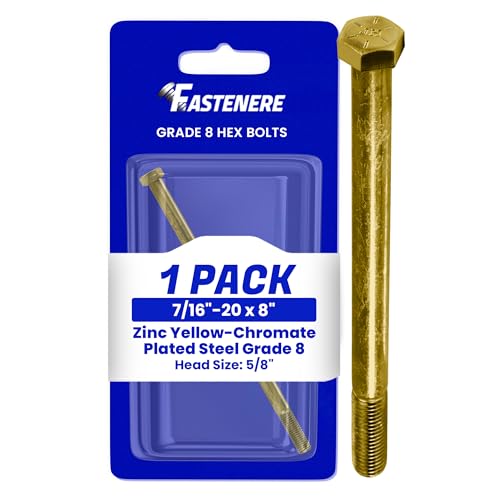 Fastenere Grade 8 Yellow Zinc Hex Bolts