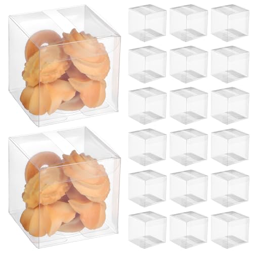 Boîte transparente en PVC carrée FRCOLOR pour dragées et cupcakes