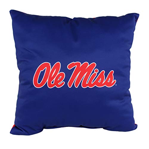 College Covers Everything Comfy Ole Miss Rebels 16" Decorative Pillow Reversible 2 Unique Sides