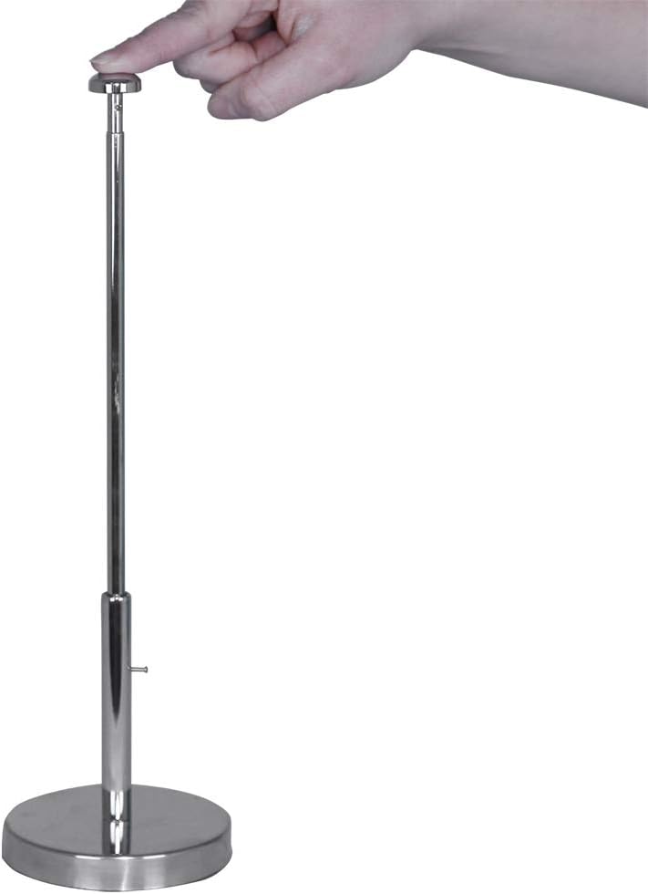 Vispronet Miniature USA Desk Flag and Stand – Height Adjustable 12.25in - 20.25in Telescopic Flagpole with Weighted Base – Flag Size 9.8in x 5.9in