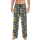 GPLYFBU Sloth Men's Pajama Pants with Pockets Elastic Waistband Lightweight Breathable Sleep Pants for Men Soft Lounge Pants Large