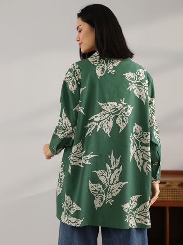 Image of Libas Printed Cotton A Line Kurti Suit