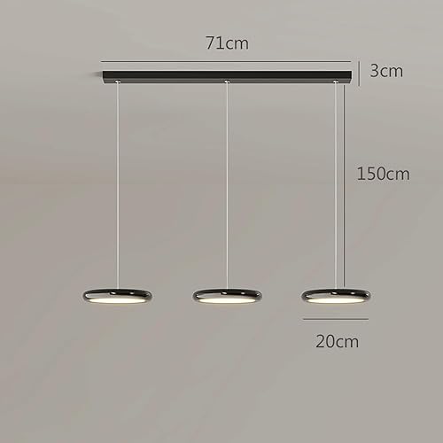 Miniatura 4 de Moderno candelabro minimalista para restaurante, pasillo cafetería, bar, club, oficina de estudio, lámpara de 3 lámparas, lámpara de lectura LED