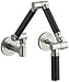 KOHLER K-6228-C12-VS Karbon Wall-Mount Kitchen Faucet with Black Tube, Vibrant Stainless