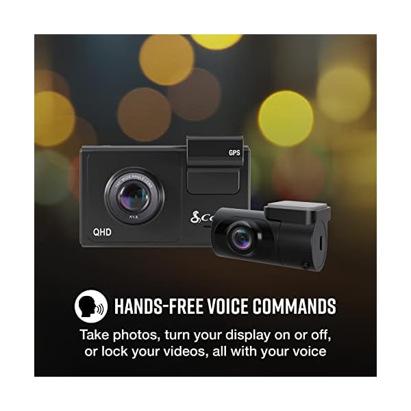 Cobra Smart Dash Cam + Rear Cam (SC 200D) – QHD+ 1600P Resolution, Built-in Wi-Fi & GPS, Voice Commands, Live Police Alerts, Incident Reports, Emergency Mayday, Drive Smarter App, 16GB SD Card Incl. - Image 7