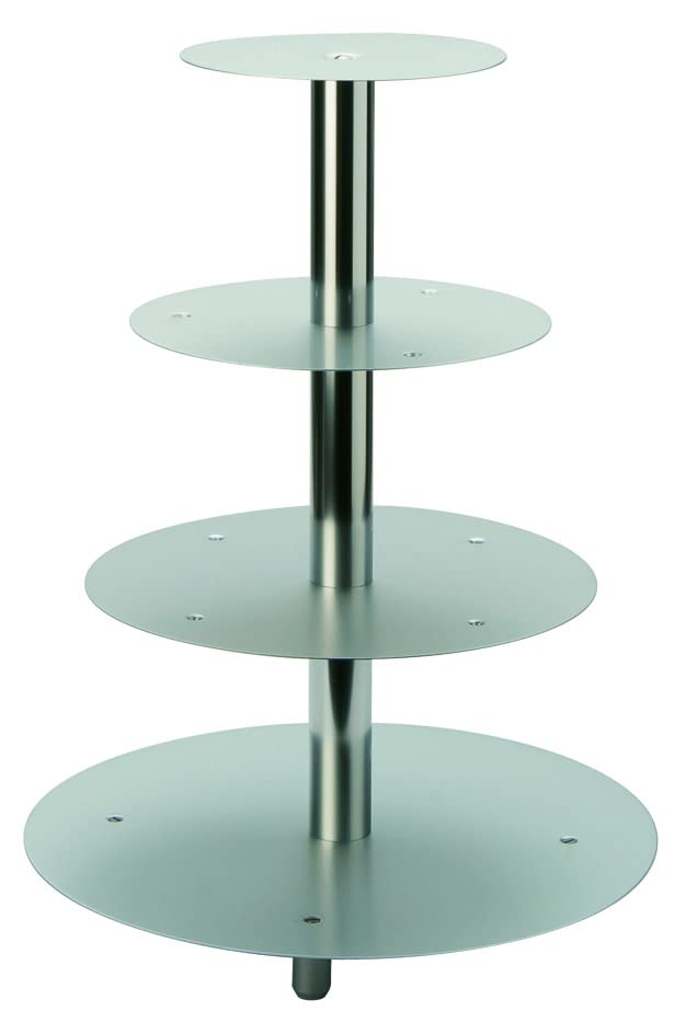 Présentoir à gâteaux rond en aluminium multi-étages pour pièces montées