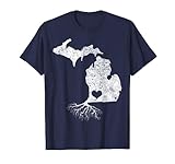 Michigan Roots Shirt: I Love Michigan T-Shirt With Roots