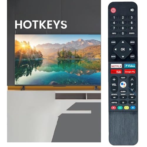 Image of Replacement Remote Applicable for Skyworth Itel Coocaa & Sansui JSW43ASFHD LED Smart Android TV with Voice, Google Assistance- Pairing Required (Remote Type 2)