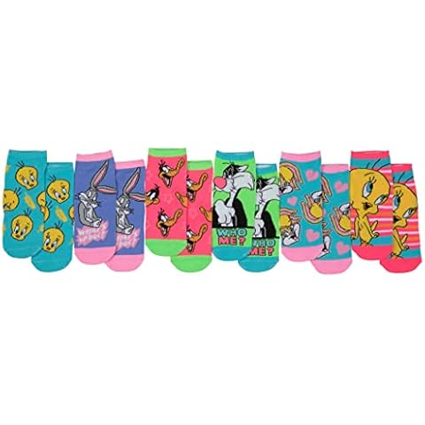 Hypnotic Hats Looney Tunes Bright Women's 6-Pair Pack of Low Cut Socks Cover