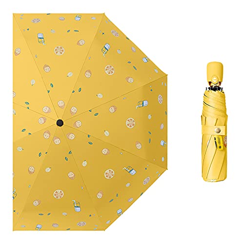 Parapluie séchage rapide coupe-vent renforcé jaune léger 8 baleines