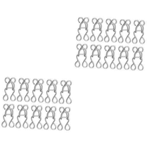 LALAFINA 2sets Replacement Bra Hooks Easy Sewing Closure Fasteners for Clothing Decor and Buttons 100pcs*2