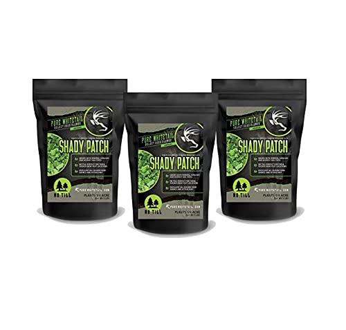 Shady Patch | All Year Deer Feeder | No Plow Food Plot Seed for Deer | Deer Food Plot Seed | White Clover Winfred Forage Brassica Rye Grass Rape Seeds| 5 lb Bags | 3-Pack