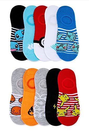 Pokemon 10 Pack Stay Put Liner Socks
