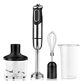 * Einfache Installation und Anti-Splash - Das schlanke Pürierstab einen ergonomischen Griff mit einfachen One-Touch-Bedienung verfügt, drücken Sie einfach & mischen ..