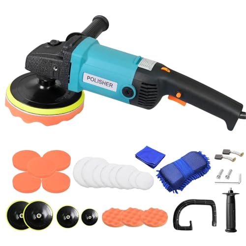 Leona Co Buffer Polisher, 6 Variable Speed, 1600W, 500-3000 RPM, Car Buffers And Polishers Tool kit,Car Accessories, Buffer Machine