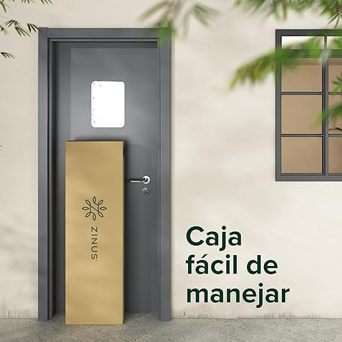 Miniatura 6 de Zinus Kai Marco De Cama De Bambú Y Metal, 23 Cm Alto, Soporte De Láminas De Acero, Fácil Montaje, 90 X 190 Cm