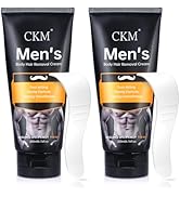 CKM Hair Removal Cream for Men, Depilatory Cream for Unwanted Male Hair, Painless Hair Removal Ge...