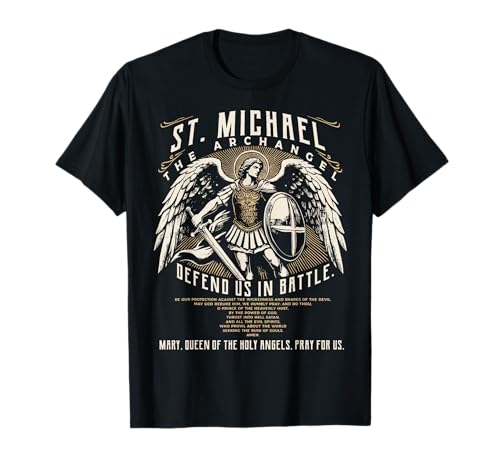 Saint Michael The Archangel Prayer Catholic Christian Pastor T-Shirt