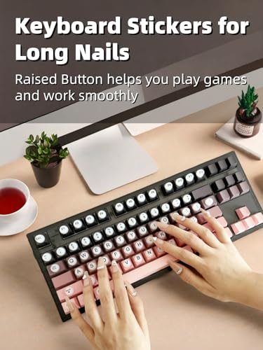 64pcs adhesivos para teclado en silicona blanca miniatura 3