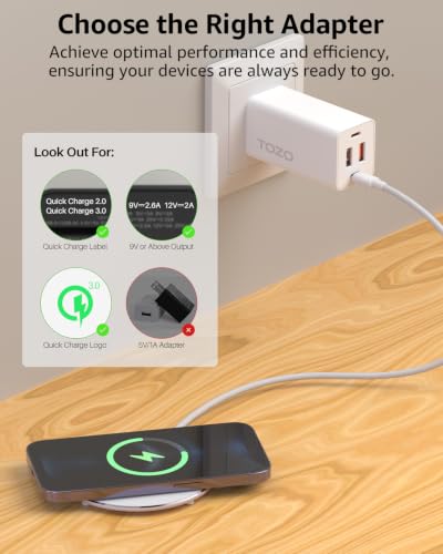 Image of TOZO W1 Max 15W Fast Wireless Charging, Anti-Slip, Sleep-Friendly | Aircraft-Aluminum Portable Wireless Charger Pad Compatible with iPhone 14 /15 /16 /17 & Samsung S23 /S24 /S25 for Home Office