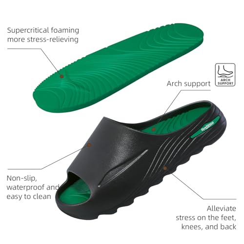 GymYESGO Men’s Slides, Sports Slippers, EVA Foam, Arch Support - image 6