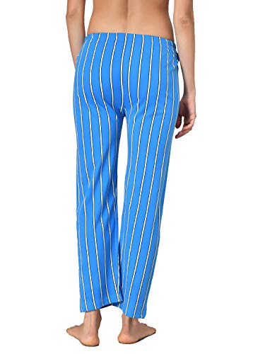 Image of KOTTY Blue Cotton Striped Women Pyjama